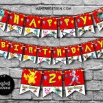 Pokemon Birthday Banner,  Custom Pokemon Banner