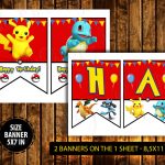 Pokemon Birthday Banner,  Custom Pokemon Banner