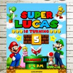 Mario Invitation, Mario Party Invitation