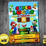 Mario Invitation, Mario Party Invitation