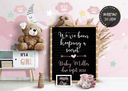 For Girl Pregnancy Announcement, girl