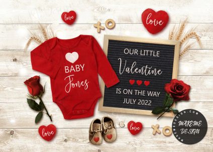 ﻿Valentine’s Day Pregnancy Announcement,  Social Media