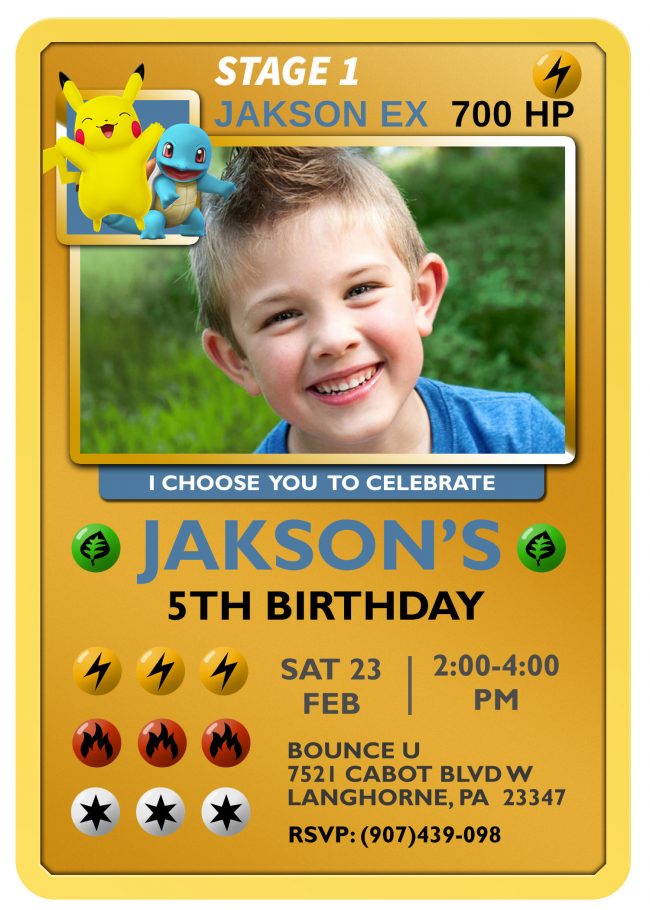 Pokemon Invitation,  Pokemon Party Invites Birthday Invitations