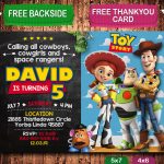 Toy Story Invitation, Toy Story Birthday Party Invite