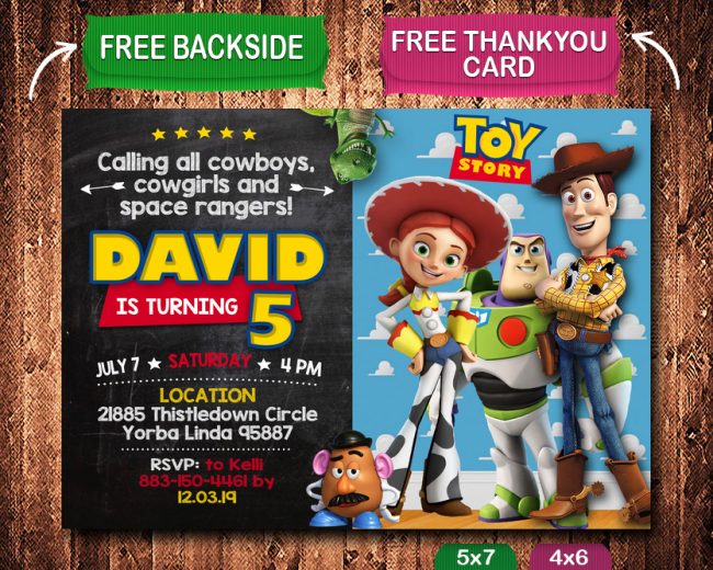 Toy Story Invitation, Toy Story Birthday Party Invite
